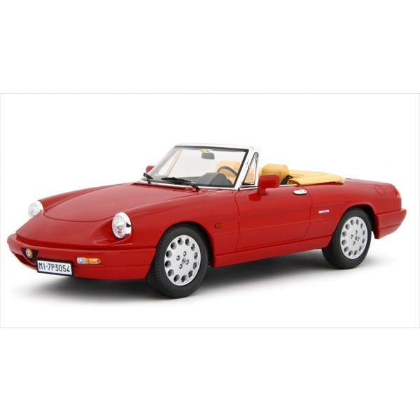 ミニカー 1/18 1990 アルファロメオ スパイダー 赤色特別限定モデル
