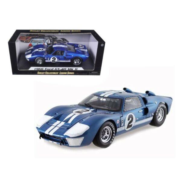 ミニカー 1/18 SHELBY COLLECTIBLES 1966 フォード GT40 MK2 ＃2 青色