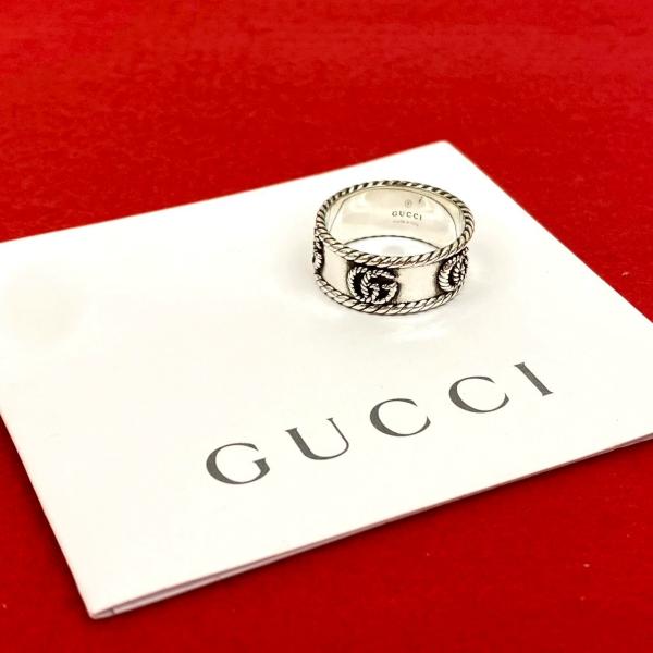 GUCCI（グッチ） 極 美品 ダブルG モチーフ リング シルバー925 指輪