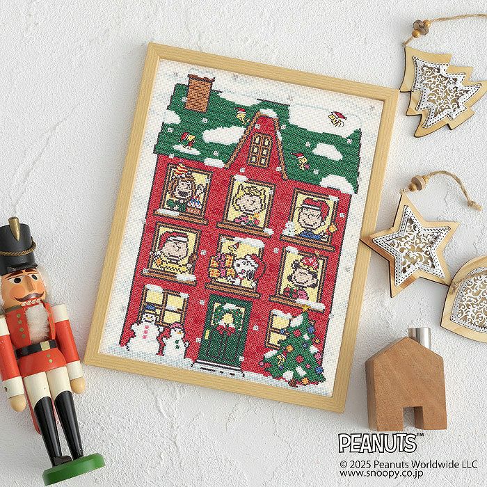 クロスステッチフレーム＜クリスマスベルのアレンジ＞ | リバティ 生地