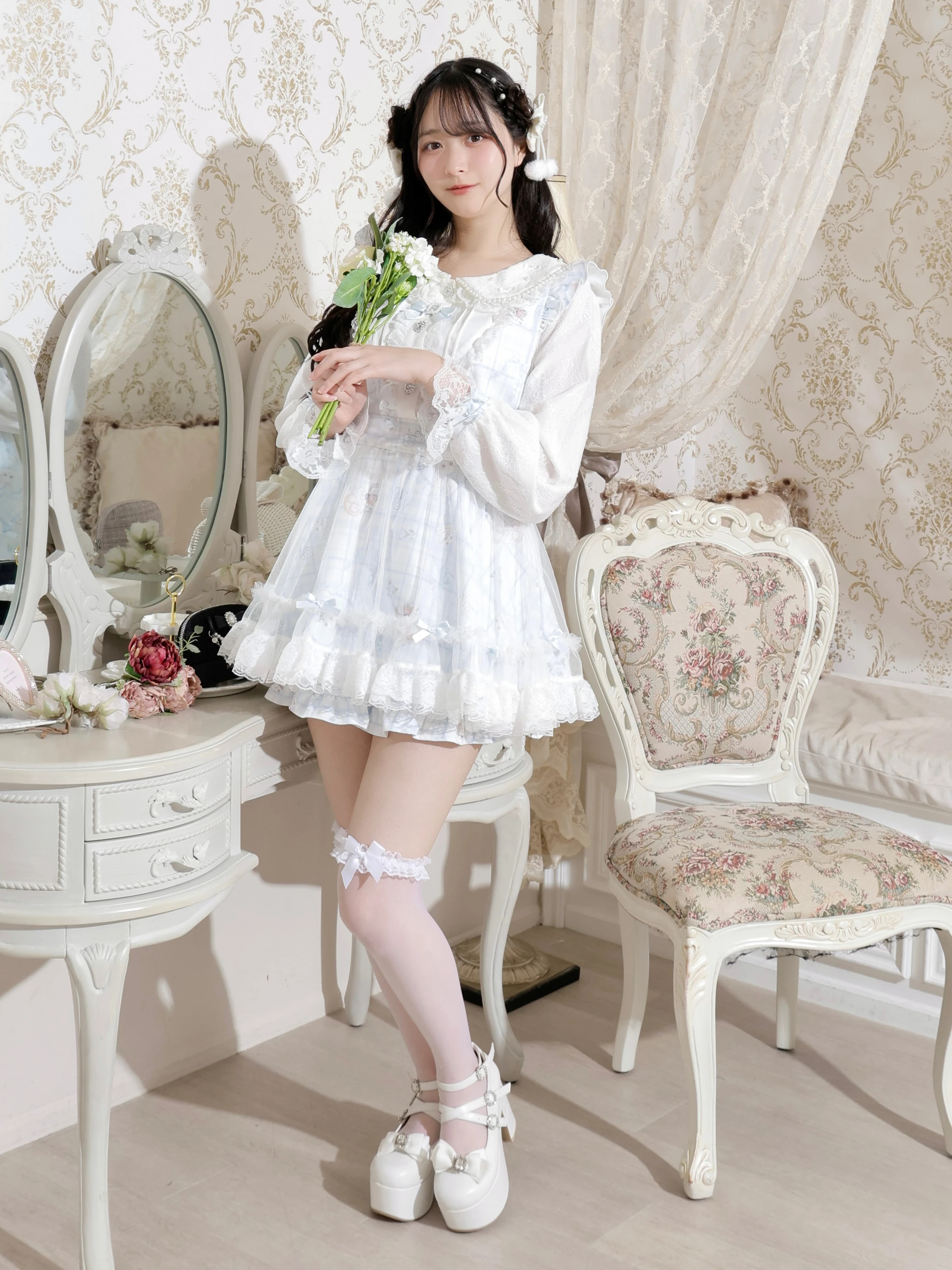 Sweet bunny セットアップ（セットアップ｜ピンク・サックス・黒