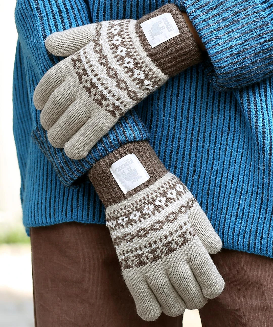 moz 北欧柄裏ボアニット手袋【2月24日(火)15時までの限定価格】 / 手袋