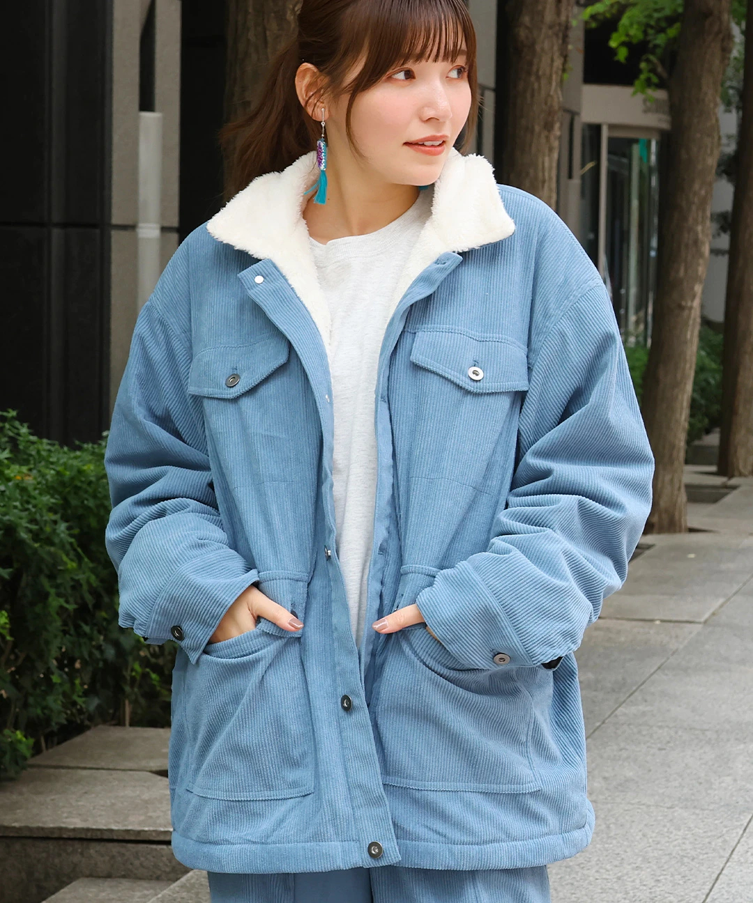 コーデュロイ裏ボアブルゾン 【3月2日(月)15時までの限定価格