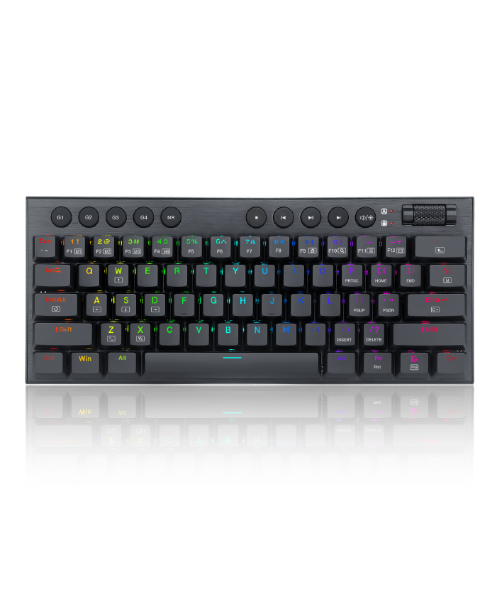 REDRAGON ゲーミングキーボード 英語コンパクト ロープロファイル 赤軸