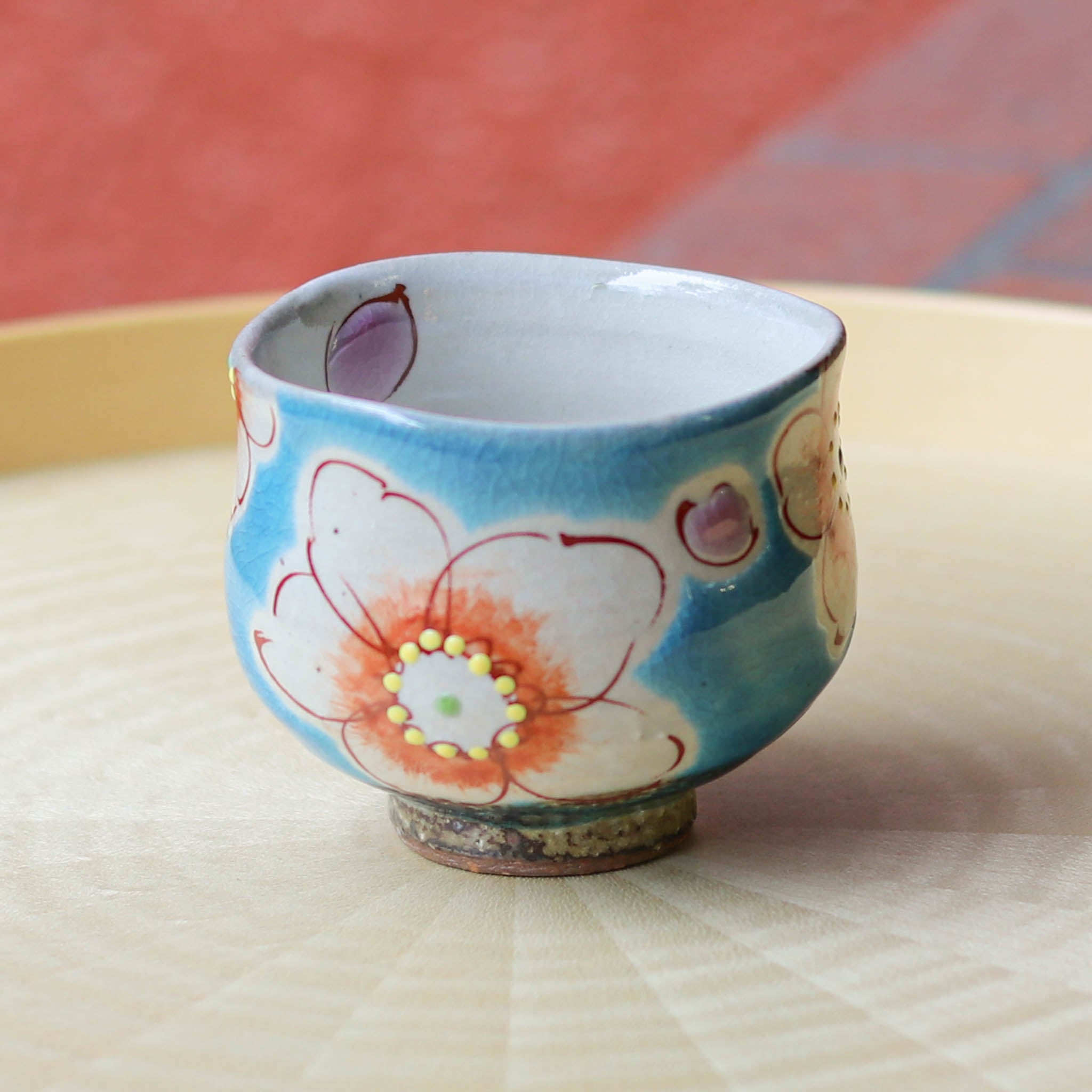 九谷焼 酒器 | ぐい呑み | トルコ花うらら | 虚空蔵窯