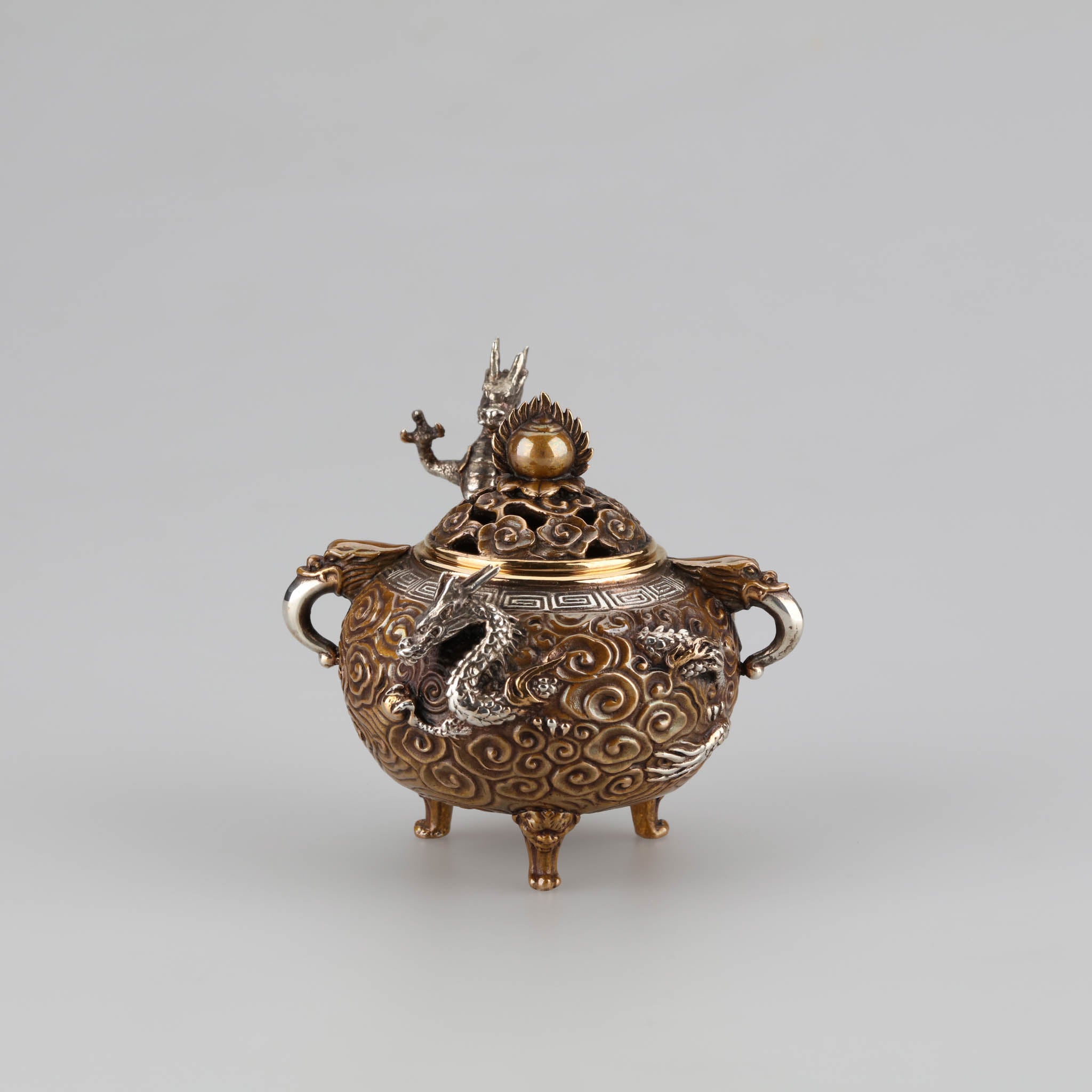 高岡銅器 香炉 | 龍雲宝珠 | 銅 | 喜泉堂