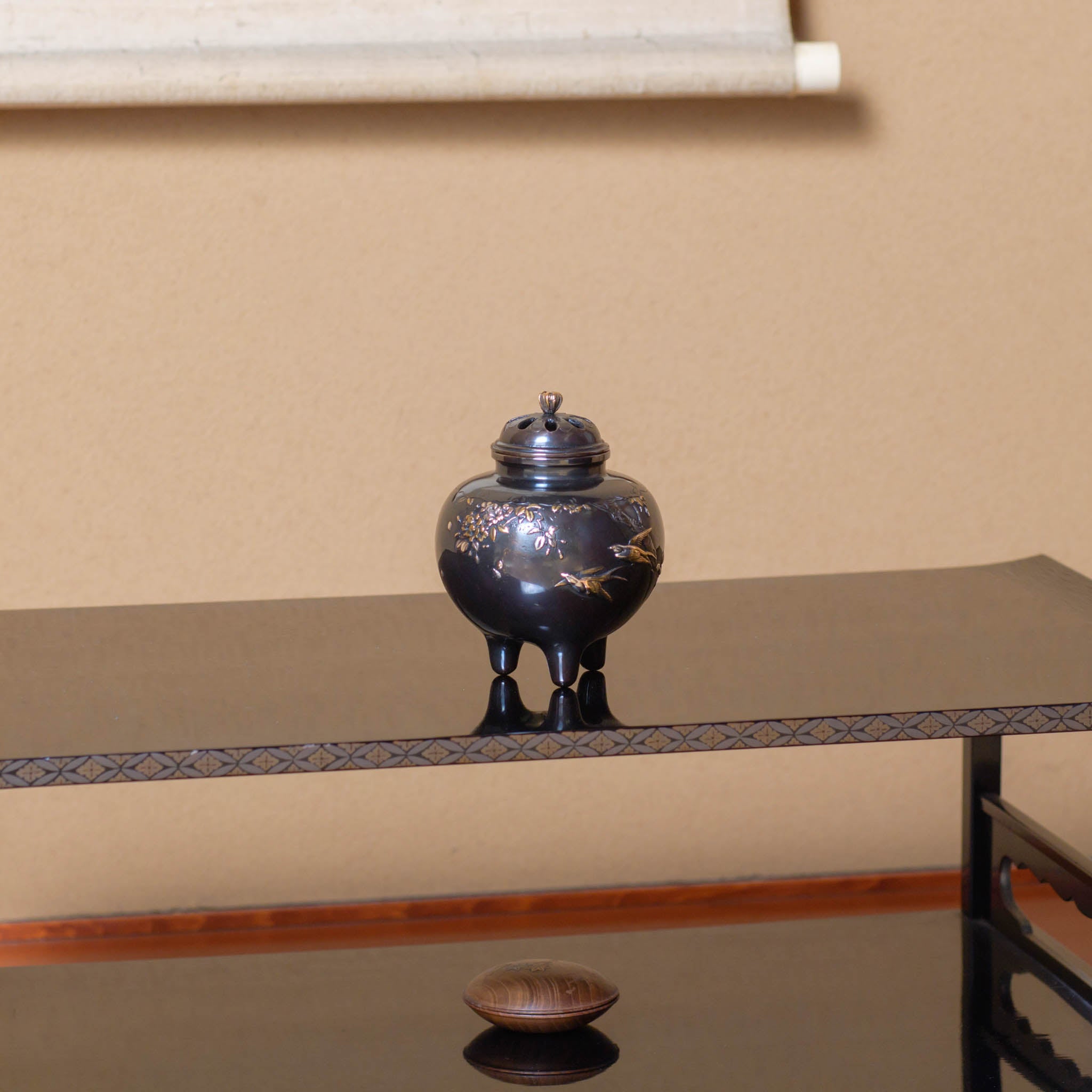 高岡銅器 香炉 | つばめ 彩色 | 銅 | 喜泉堂