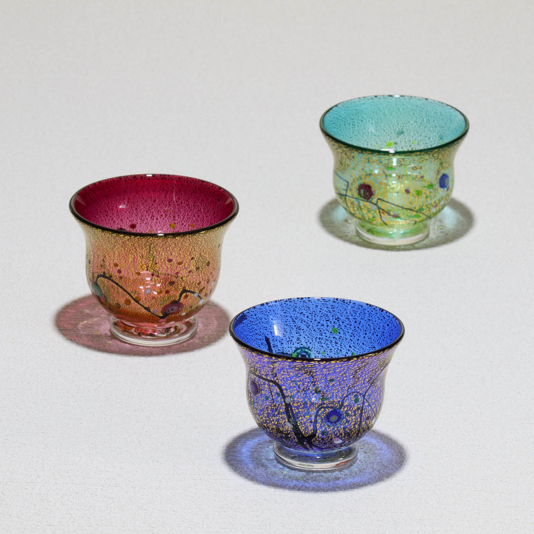 綾ガラス 酒器 | 光琳 雅 ぐい呑み | トルコグリーン | グラスアート黒木