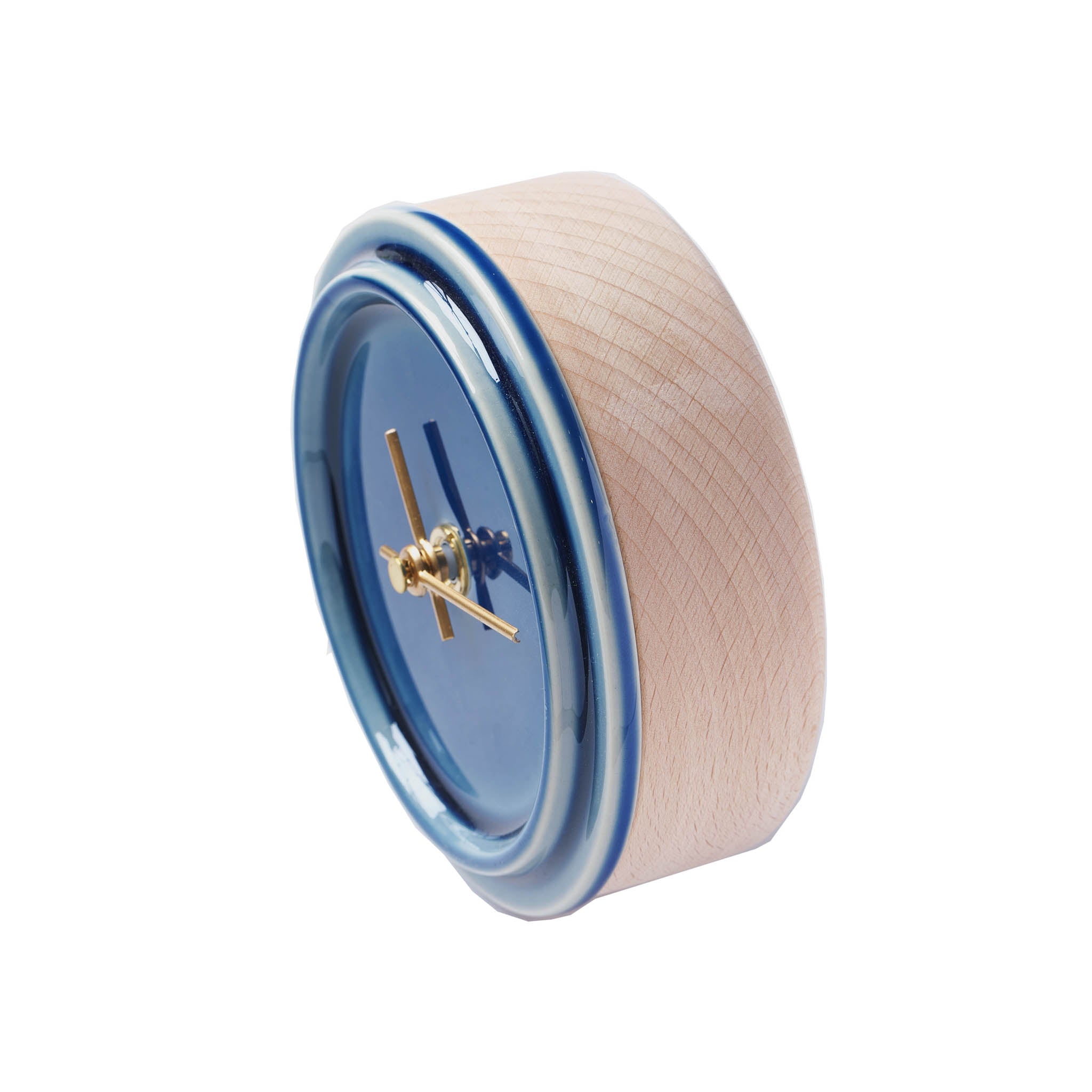 美濃焼 時計 | 2WAY TILE WOOD CLOCK | ペールブルー WP-12 | SUGY