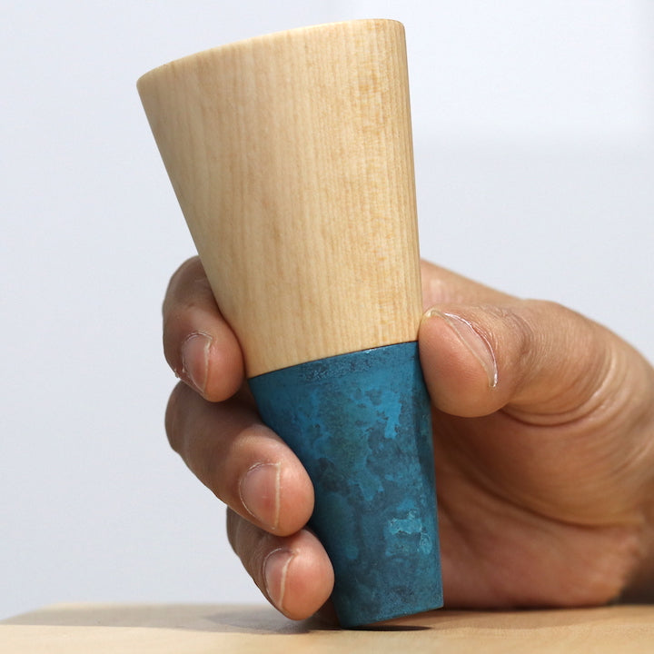 高岡銅器 山中漆器 ぐい呑み | HORN | ターコイズブルー | 喜泉