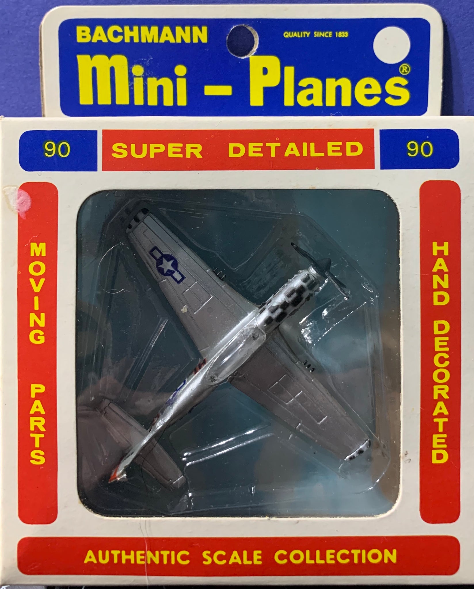 Bachmann Mini Planes, #90 P-51 Mustang 1/150 1970's issue – J