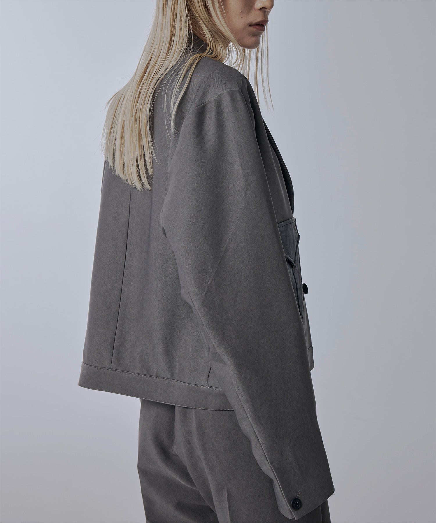 Leather pocket short jacket – Jent Louis