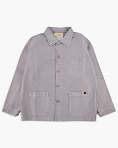 Le Mont St Michel Moleskin Vintage Washed Work Jacket - Grey