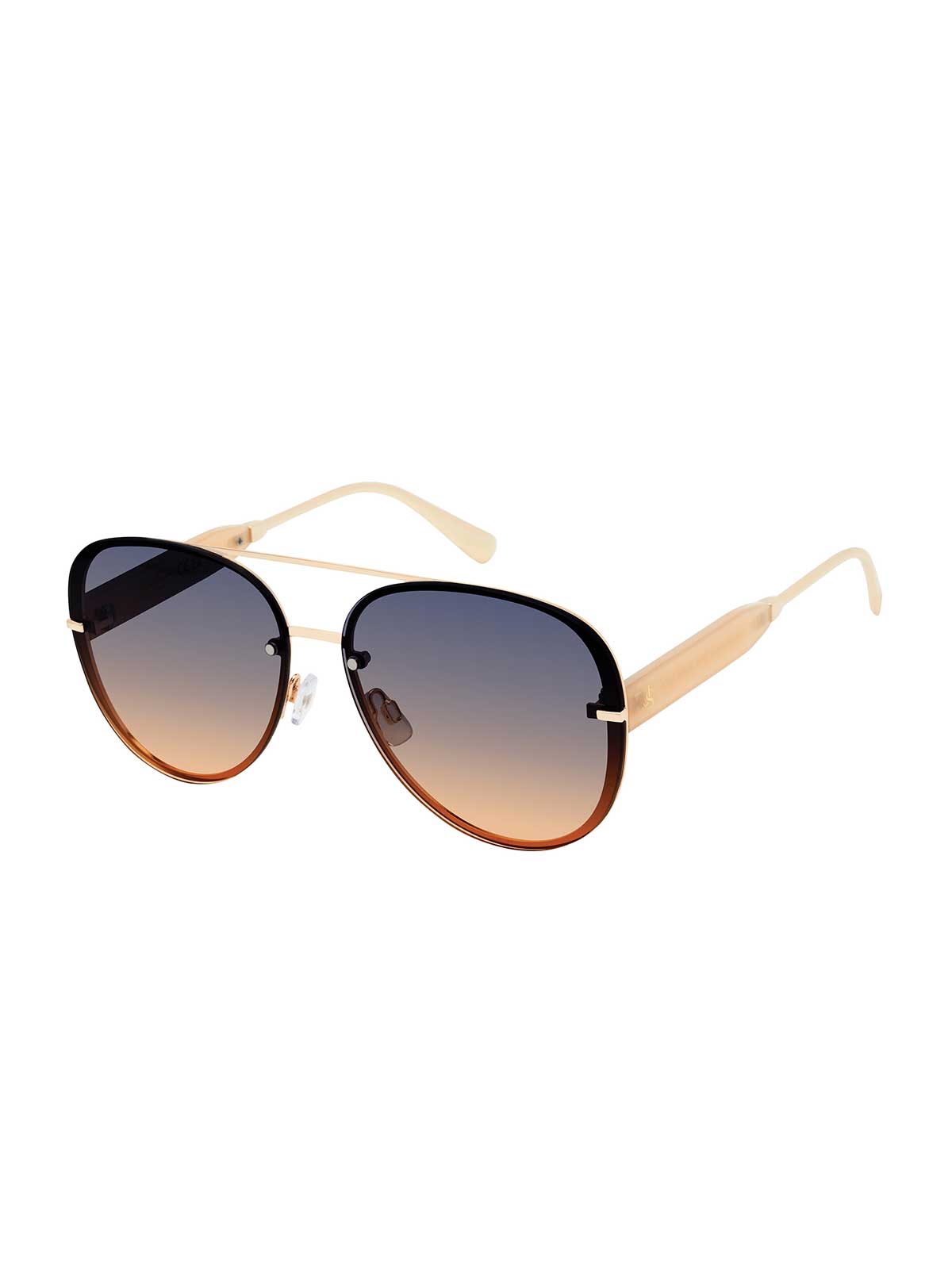 Stylish Rimless Aviator Sunglasses in Gold & Nude – Jessica Simpson