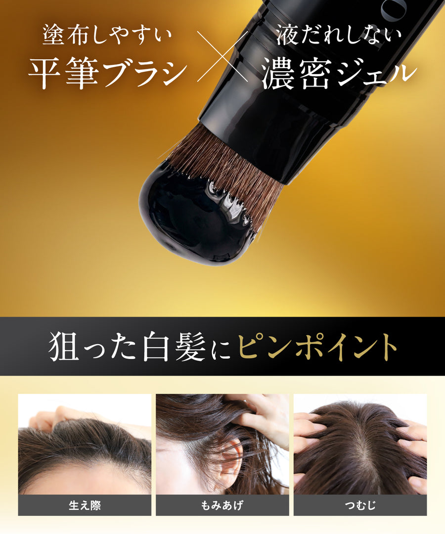 白髪染め ブラシ ROOT VANISH 白髪 を 隠す ヘア カラー ブラシ｜綺