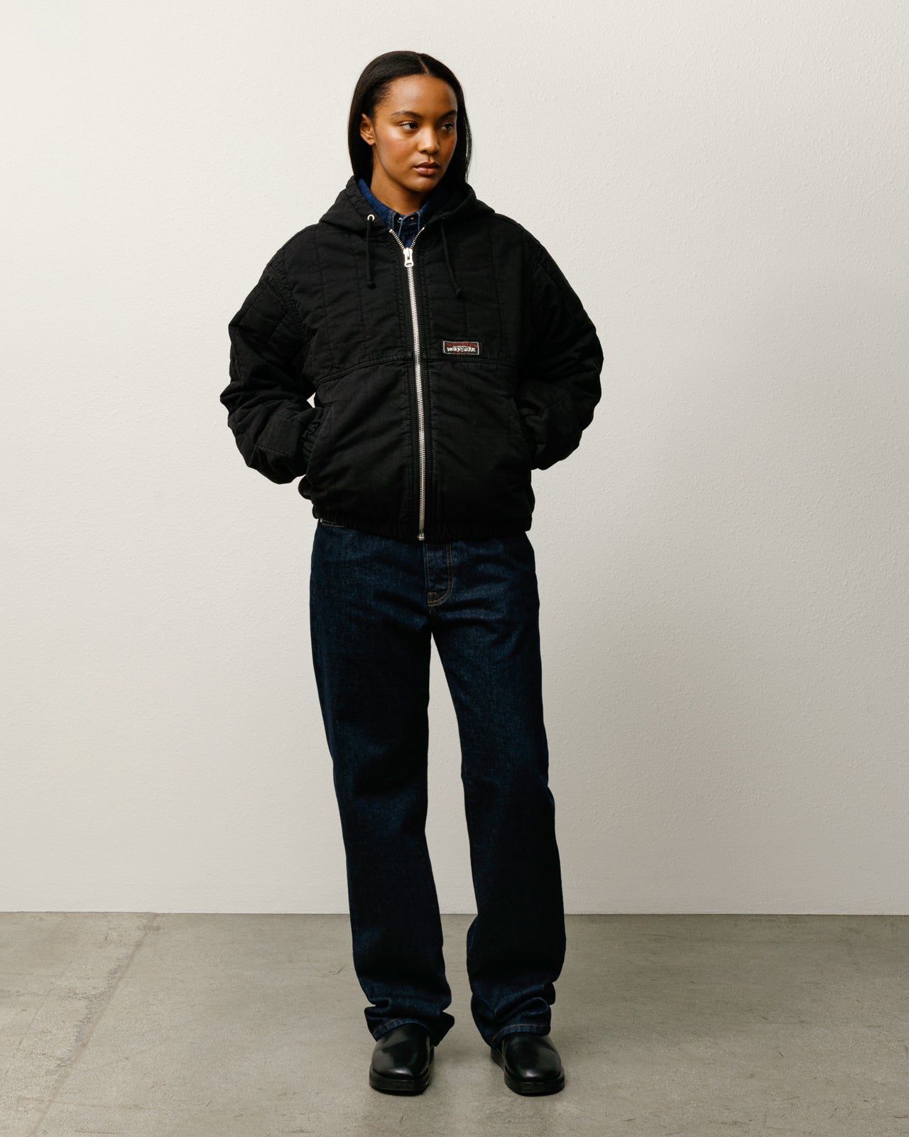Quilted Canvas Work Jacket – Black | Outerwear | Stüssy Japan