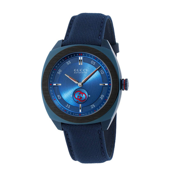 Gucci Interlocking Blue Dial with Blue Rubber Strap - 41mm