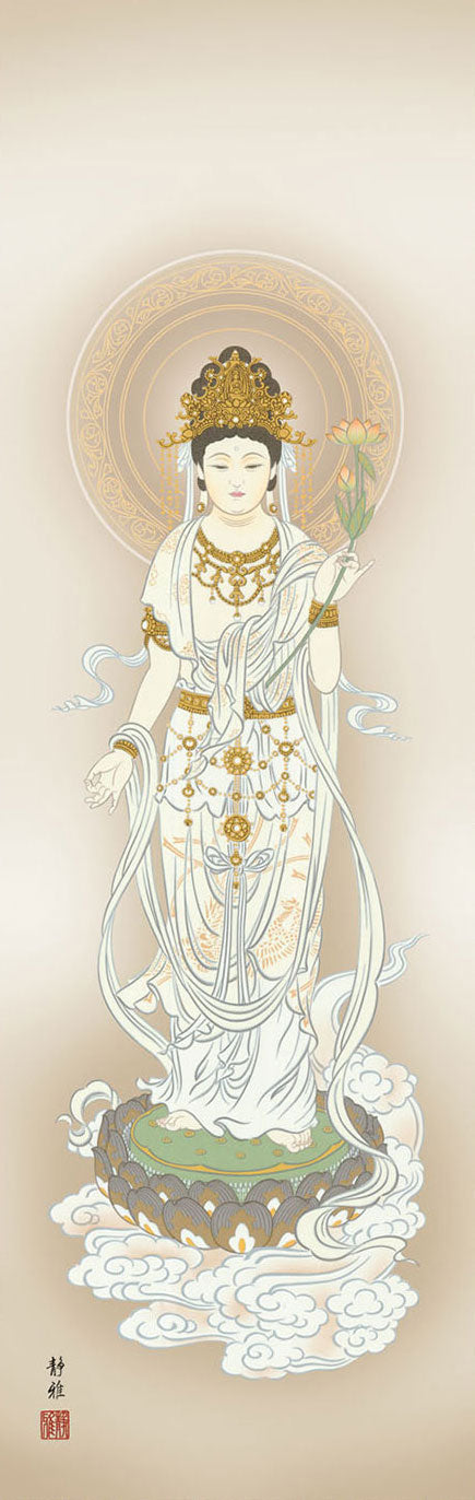 仏画 白衣観音 阿部静雅 – 寿鳳人形の東芸