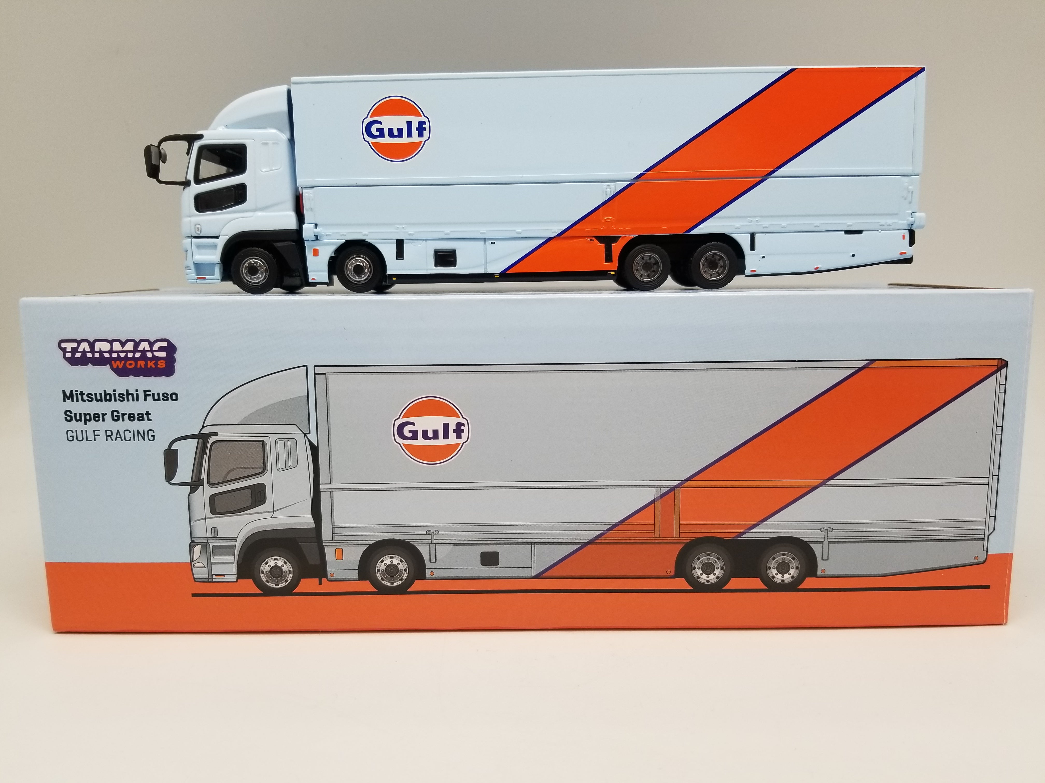 Tarmac Works - Mitsubishi Fuso Super Great - Gulf Racing 1:64