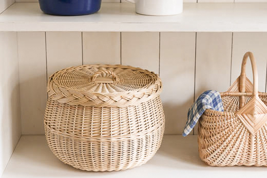 ラトビア ラウンドバスケット