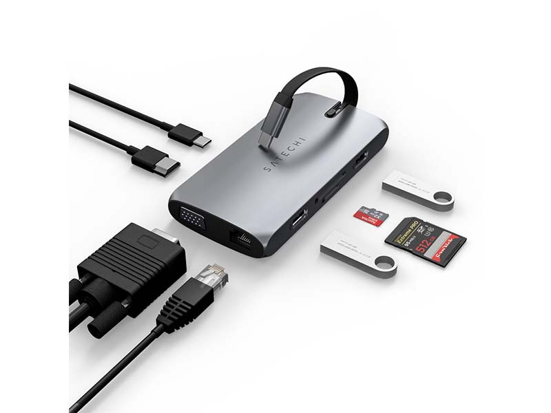 レビュー】Satechi On-The-Go マルチ USB-Cハブ 9-in-1 | ケーブルが