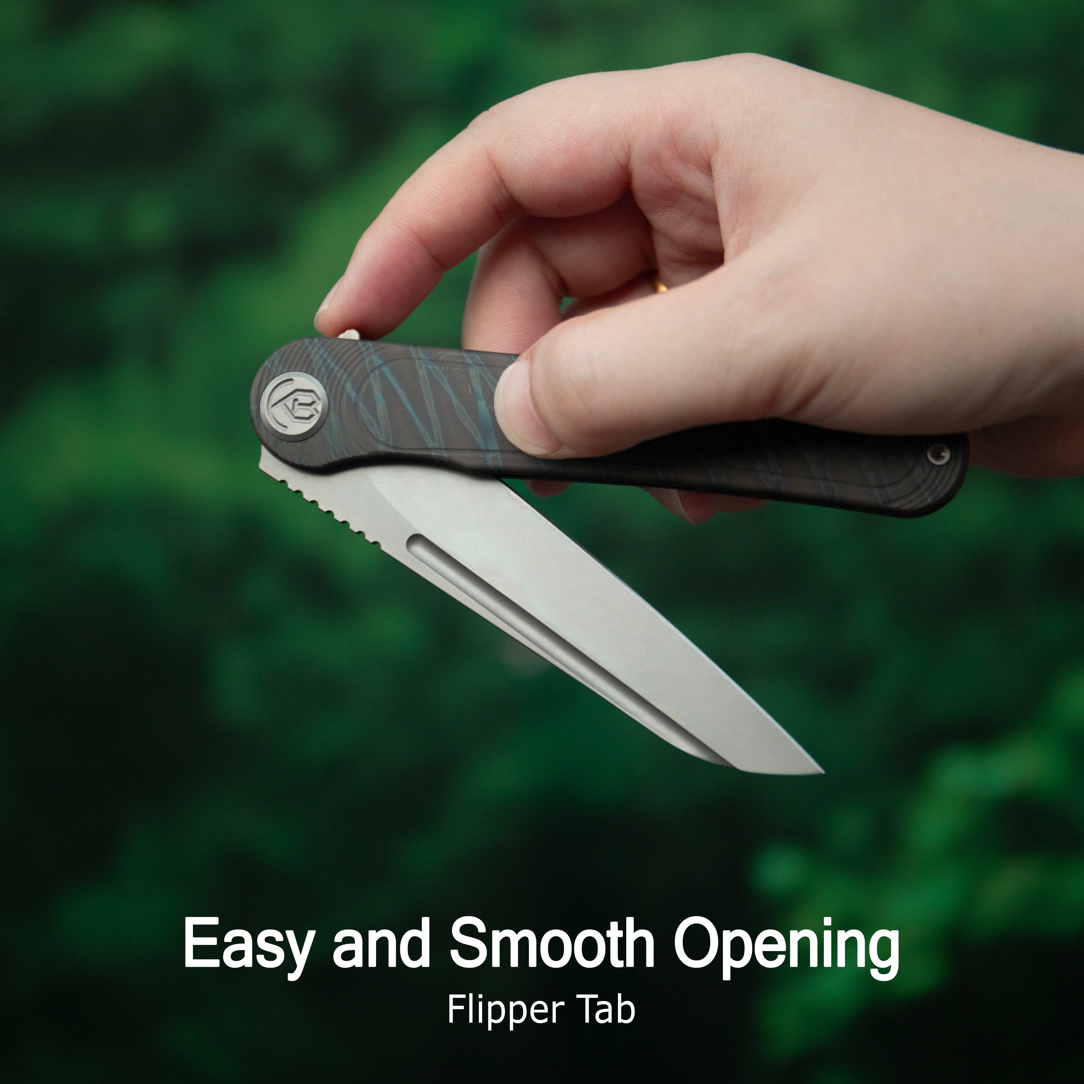 KB Dandy Frame Lock Gentlemans Pocket Folding Knife Bronze Ti Handle 3