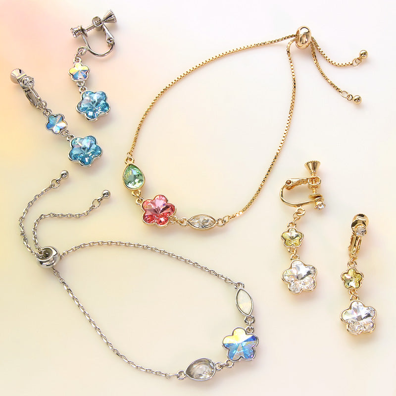 レシピNo.KR0973 貴和クリスタル＃4744のアクセサリー2種 – 貴和製作所