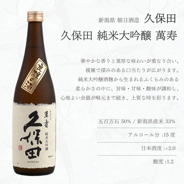名入れボトル朝日酒造久保田萬寿720ml純米大吟醸日本酒｜ギフト