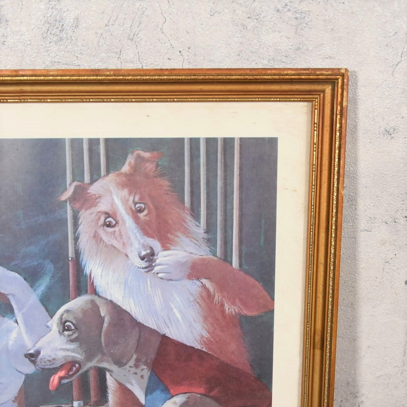 イギリスヴィンテージ 犬の絵画 ※額付き – 神戸アンティークウェアハウス