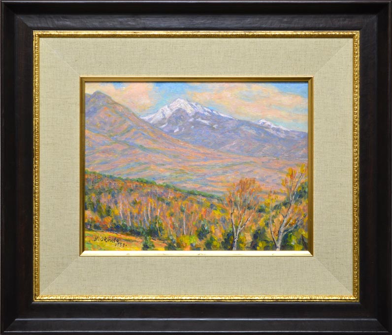 藤田謹三「小樽展望（旭台より）」油絵・F4号 絵画買取・販売の小竹美術