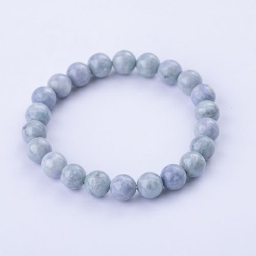 14cmサイズ・8mm玉・ラベンダー・艶良し】（高品質ラベンダー色ヒスイ