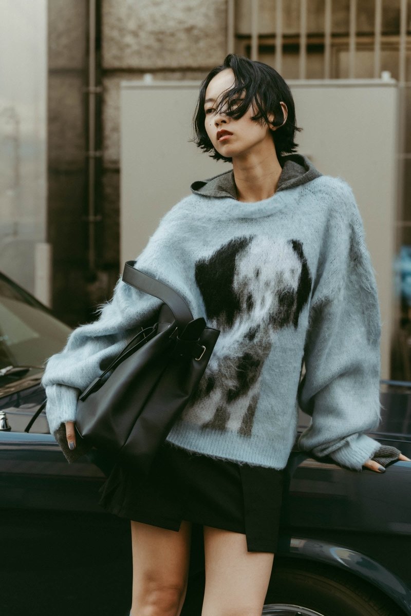 dalmatian shaggy knit(unisex)/blue | KNUTH MARF
