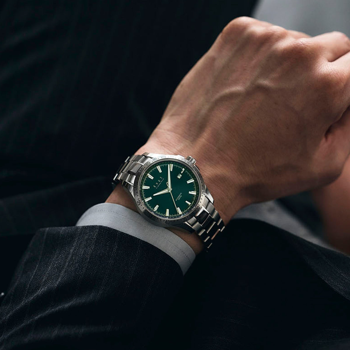 Knot AT1-40SSVGN 機械式腕時計 メンズ 自動巻き ブラック 日本製 40mm