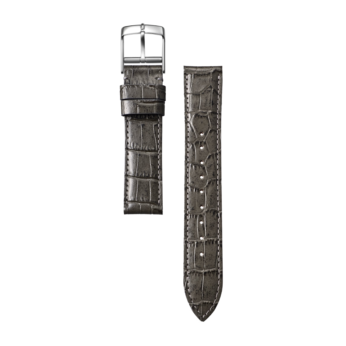 Knot S18-TD-IV 時計ベルト バンド 本革 18mm アイボリー クロコダイル