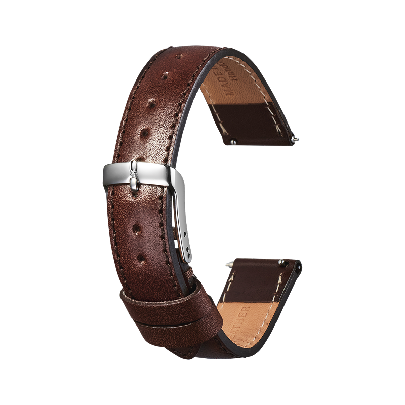 Knot S18-TT-DB 時計ベルト バンド 本革 18mm ダークブラウン 栃木