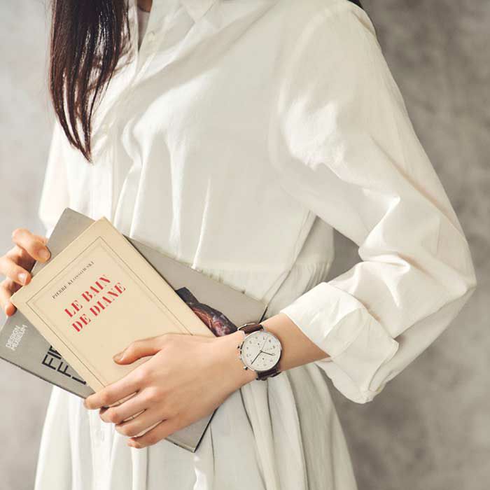 Knot CC-39ASVWH 腕時計 メンズ レディース クォーツ ホワイト 日本製