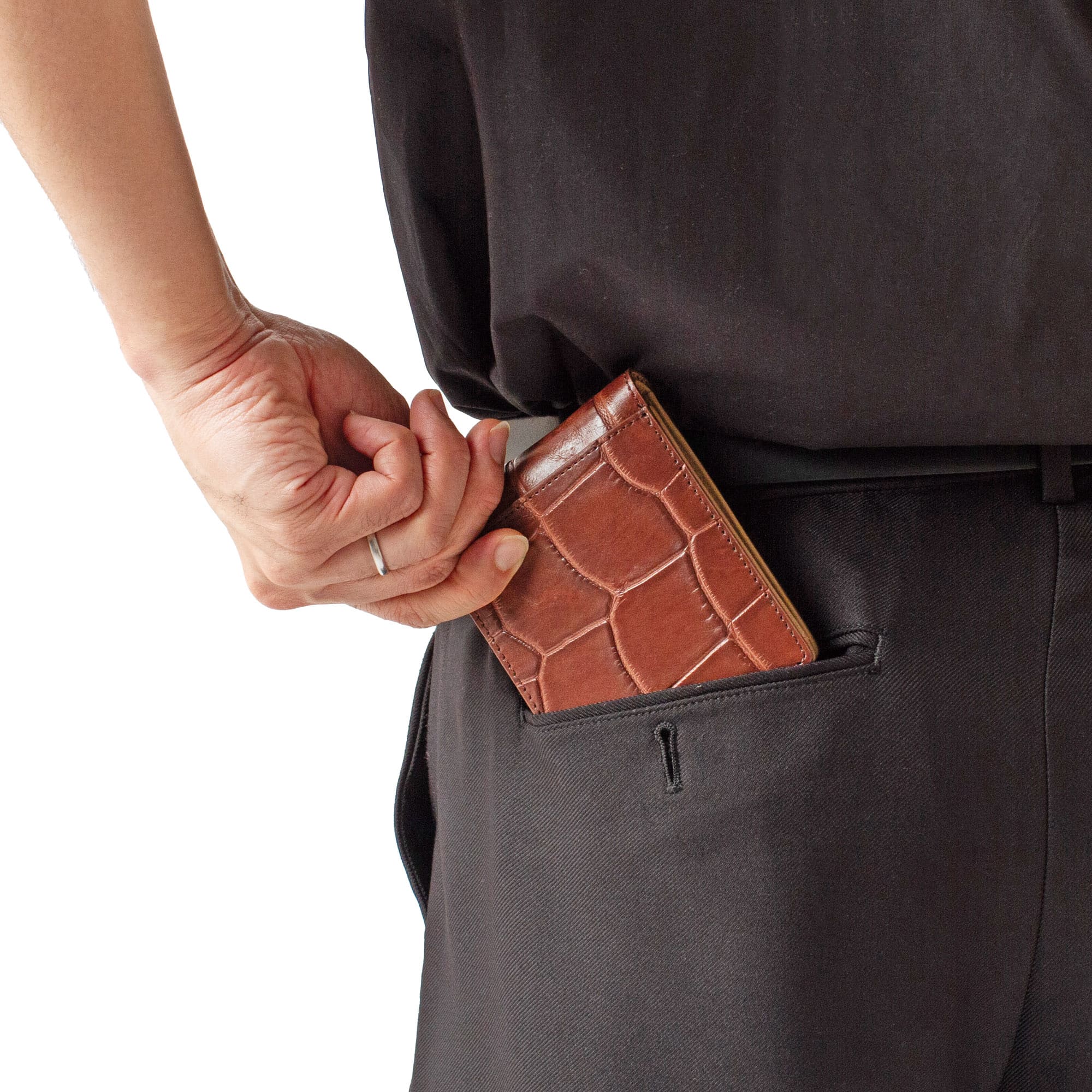 公式】 レザークラフトカンパニー 二つ折りウォレット Sebek ワニ革