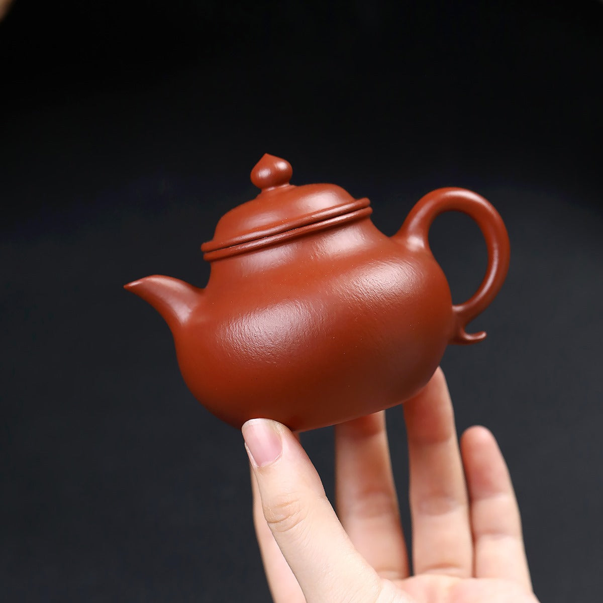 宜興全手工紫砂壺朱泥梨形壺120cc原礦泥料泡茶利器預購優惠– 嵐雲茶業