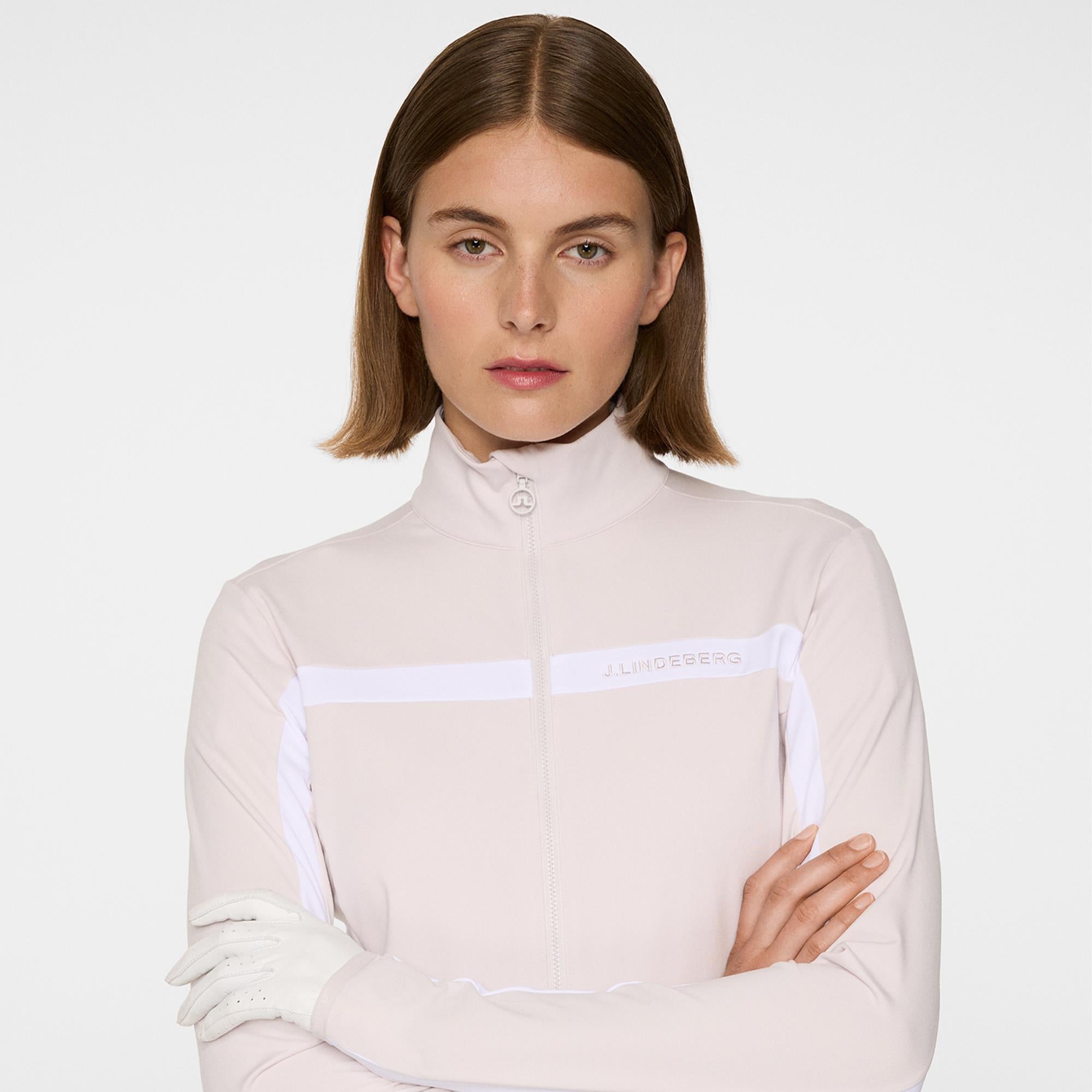 J Lindeberg Seasonal Janice Ladies Golf Mid Layer Grey Lilac