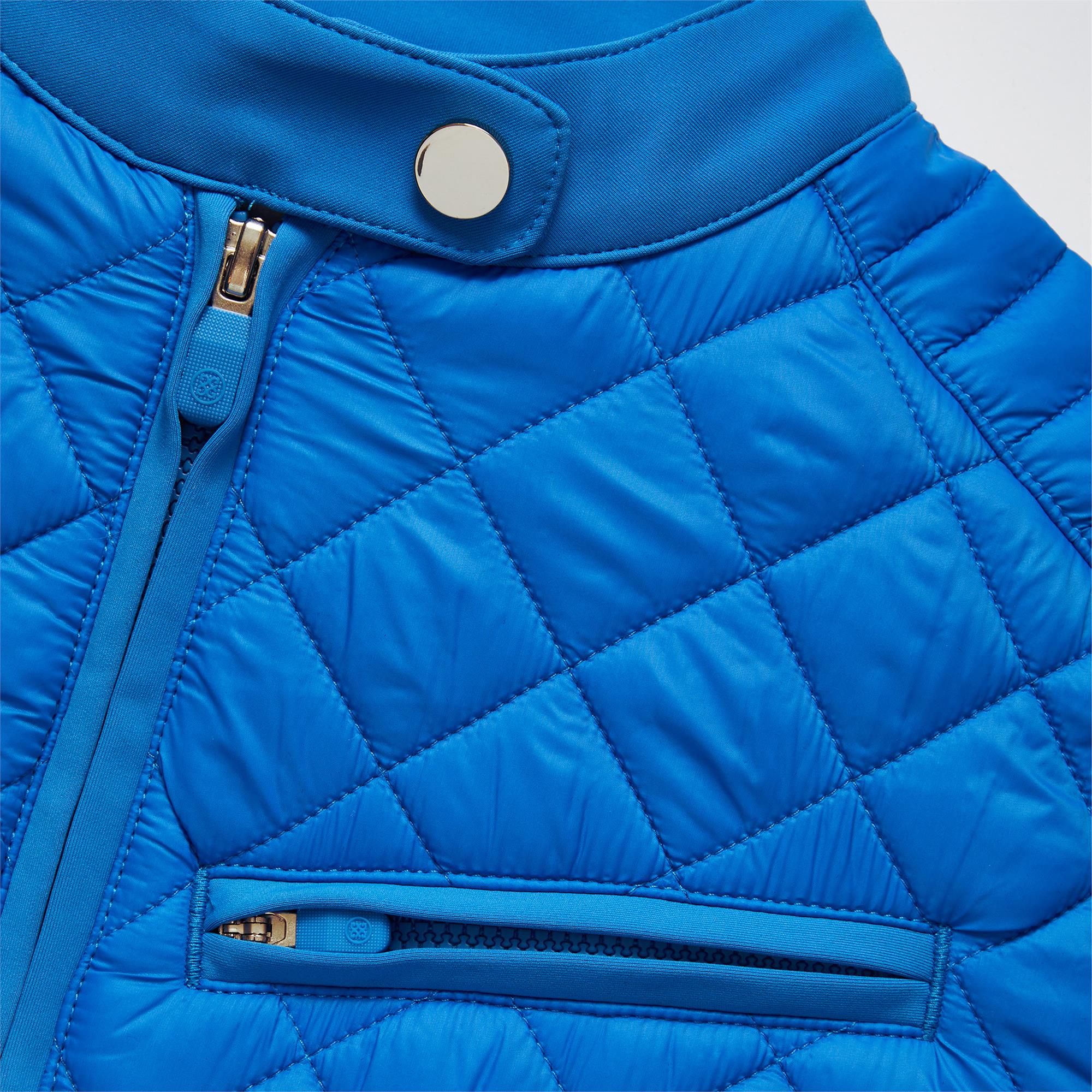 G/FORE Hybrid Moto Golf Jacket Cerulean