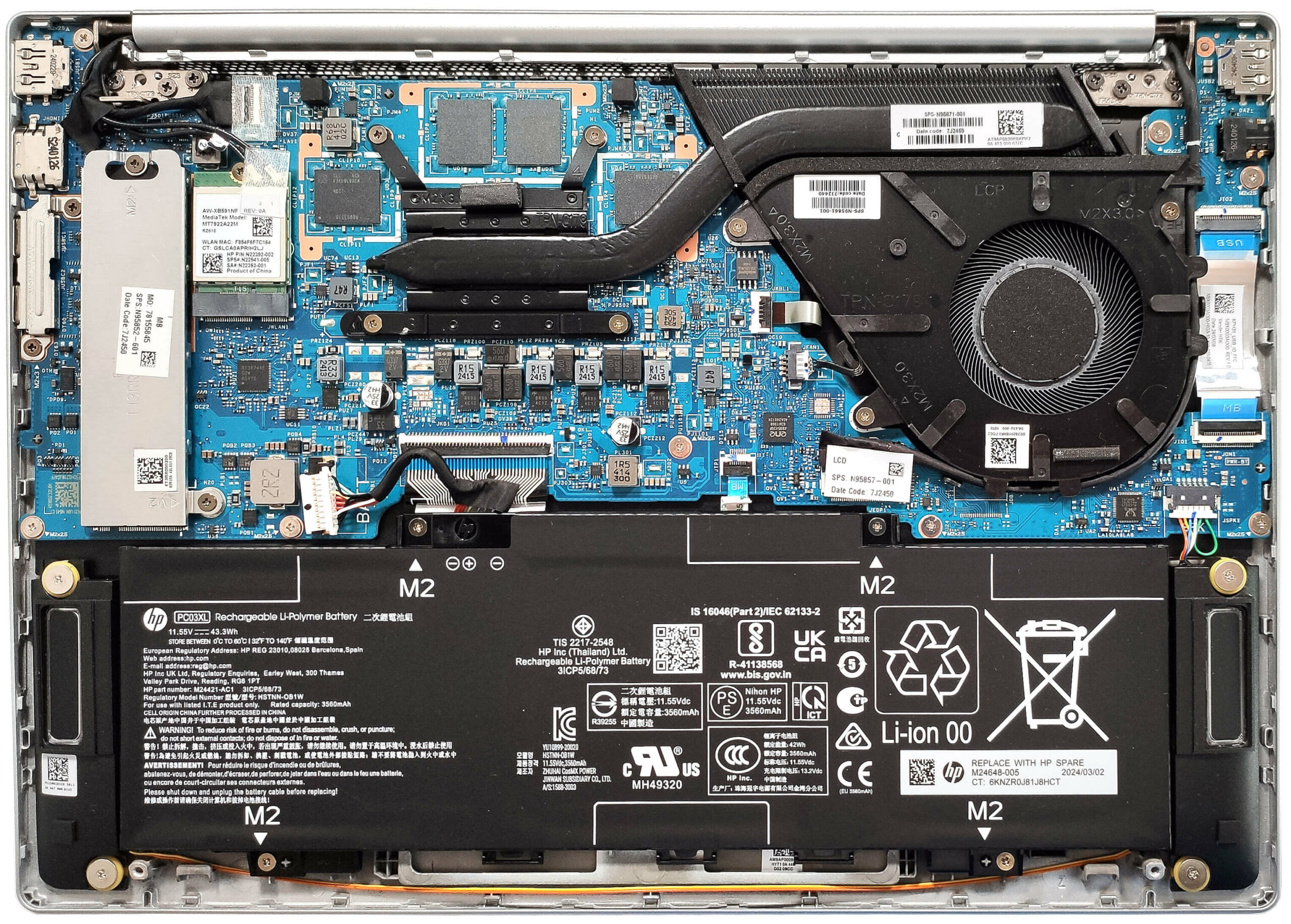 HP Pavilion Aero 13 (13-bg0000)の開け方 - 分解とアップグレード