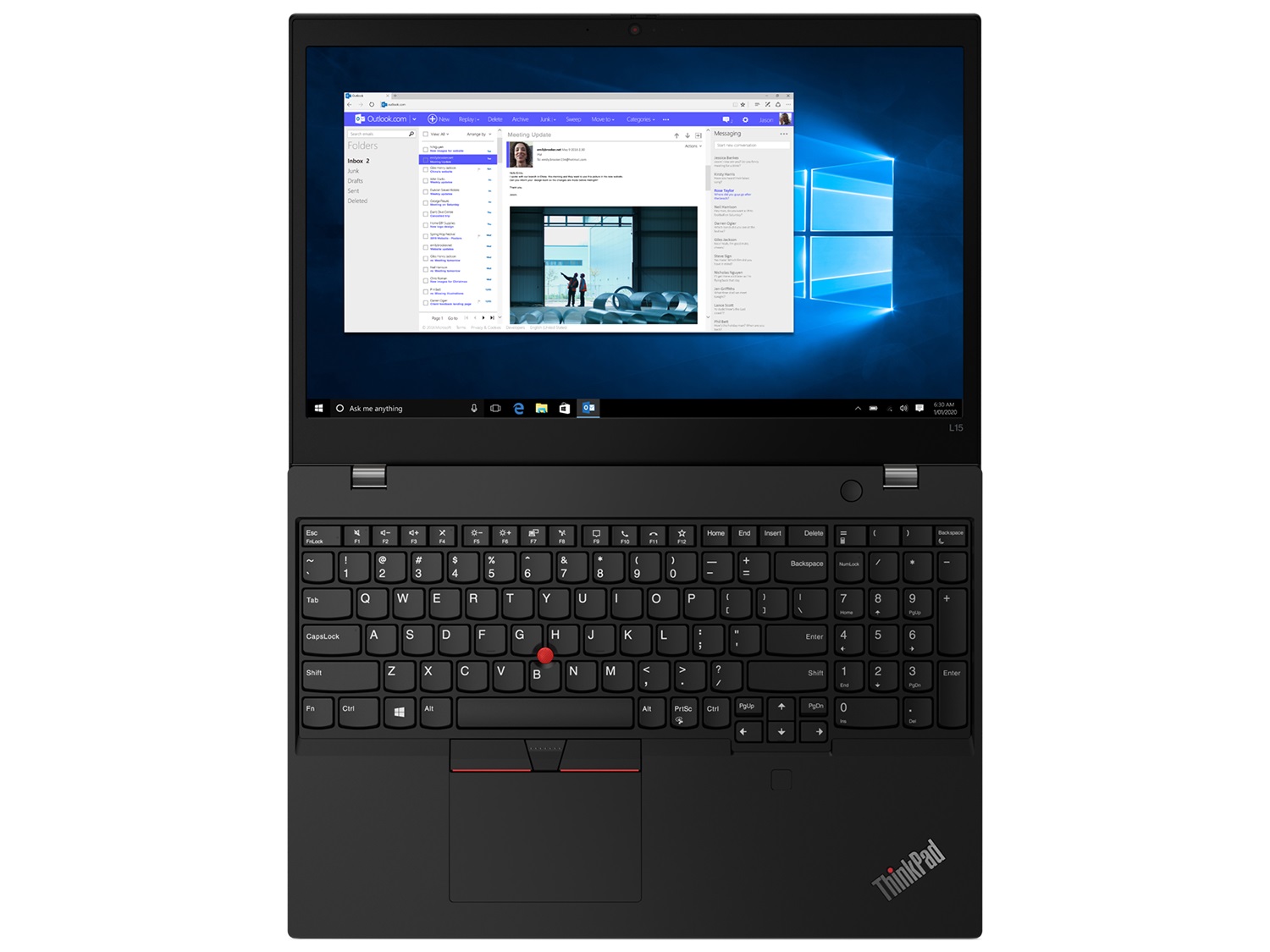 Lenovo ThinkPad L15 Gen 1 - 4650U · Radeon RX Vega 6 · 15.6”, Full