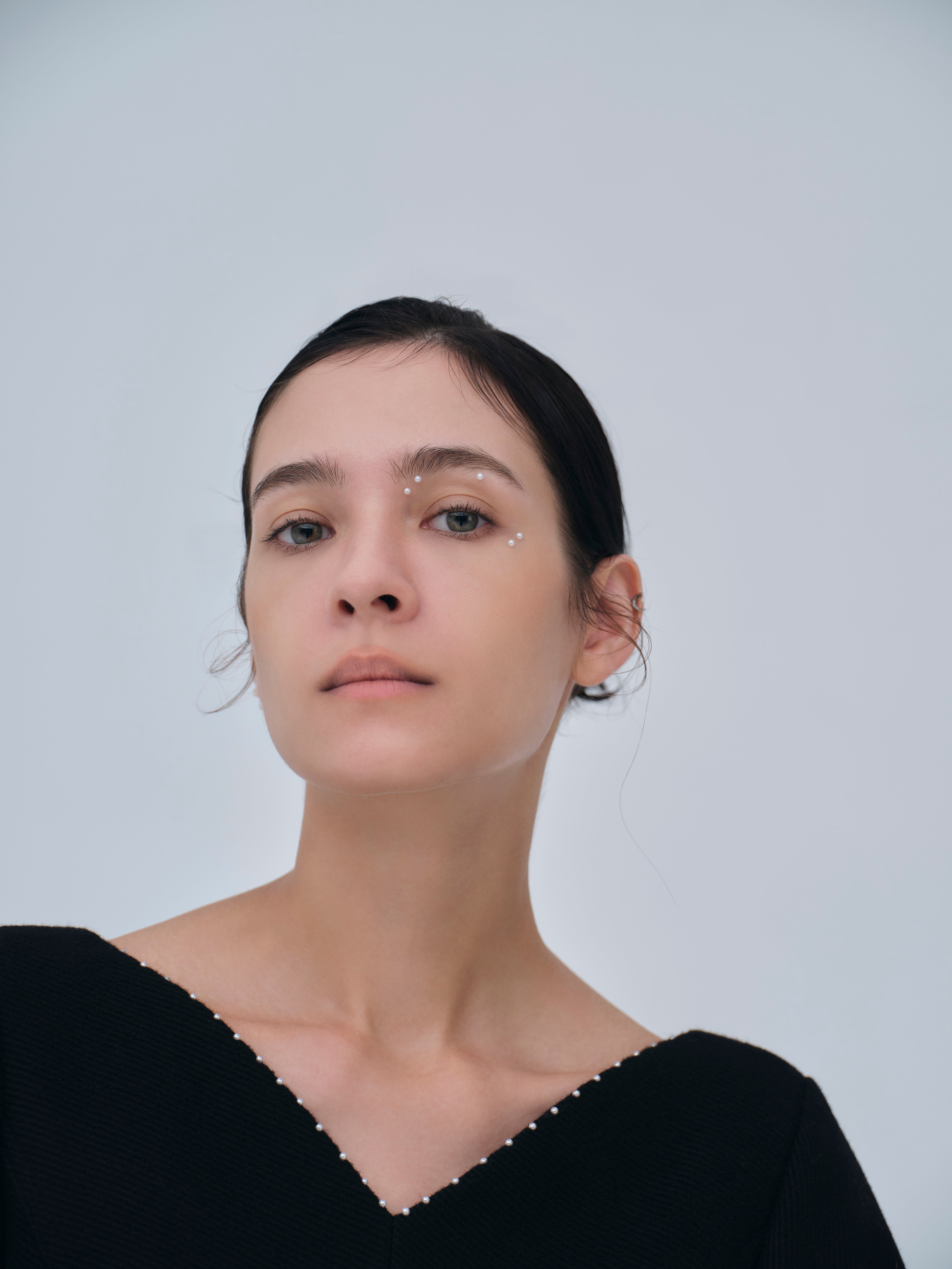 Pearl Trim Wool Combinaison – L'AUBE BLANC