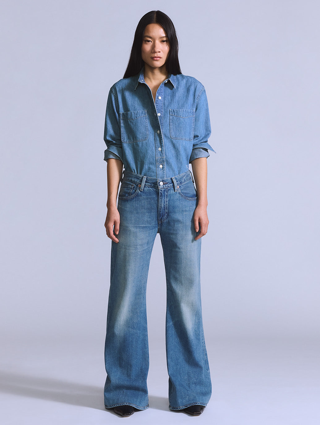 BLUETAB™ CARVE リラックスジーンズ ミディアムインディゴ MADE IN