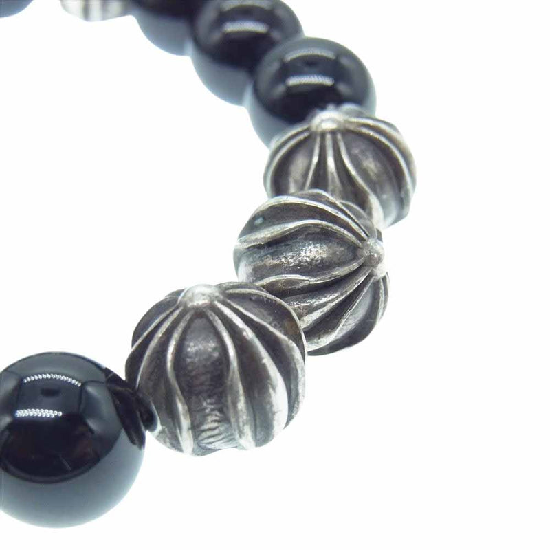 クロムハーツ ビーズブレスレット ブラックトルマリン 10MM