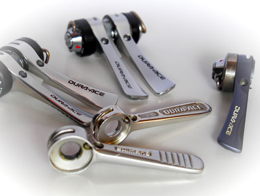 さらに値下】クロモリ ビンテージ 55 シマノ10速Wレバー DURA-ACE