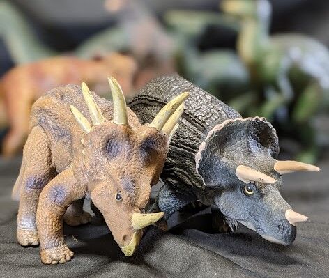 当時物/昭和レトロ☆ココロの恐竜家族シリーズ ソフビ人形 恐竜