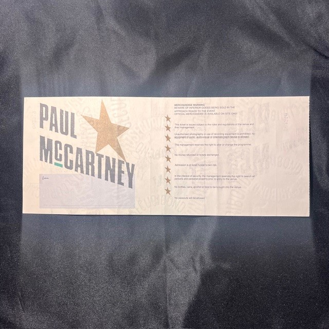 SOLD OUT!】PAUL McCARTNEY 1991年コンサートチケットがなんと全券で