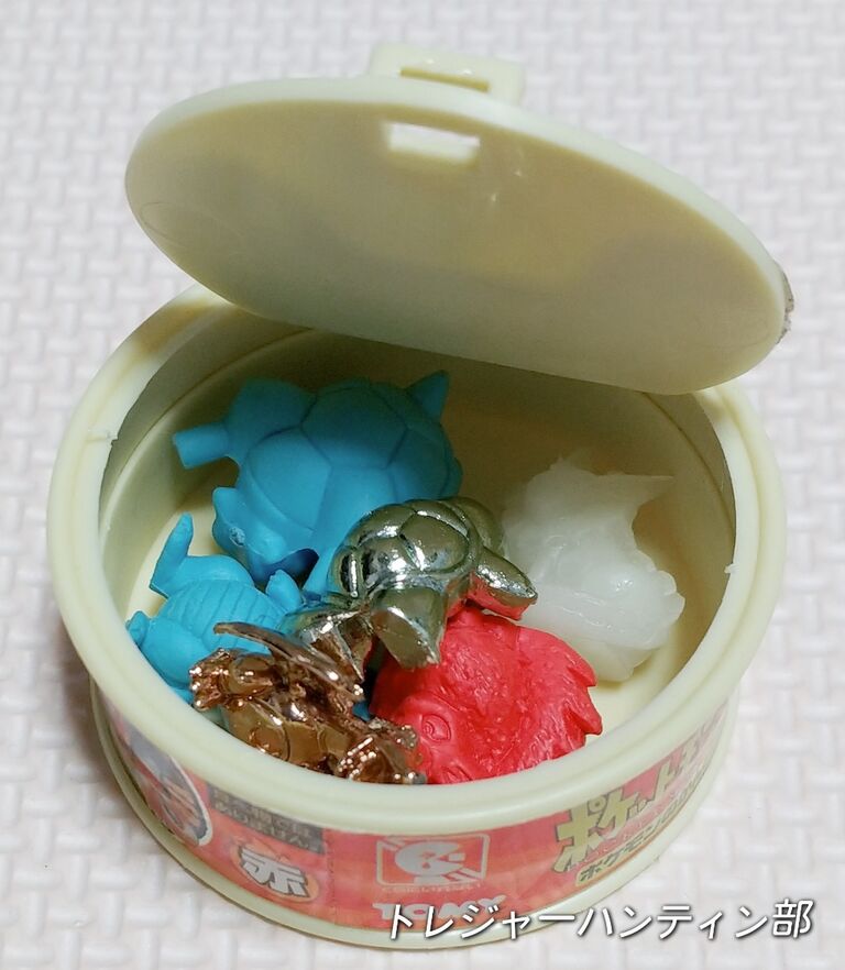 トミー ポケットモンスター ポケモンのかんづめ 緑 赤 消しゴム 蓄光