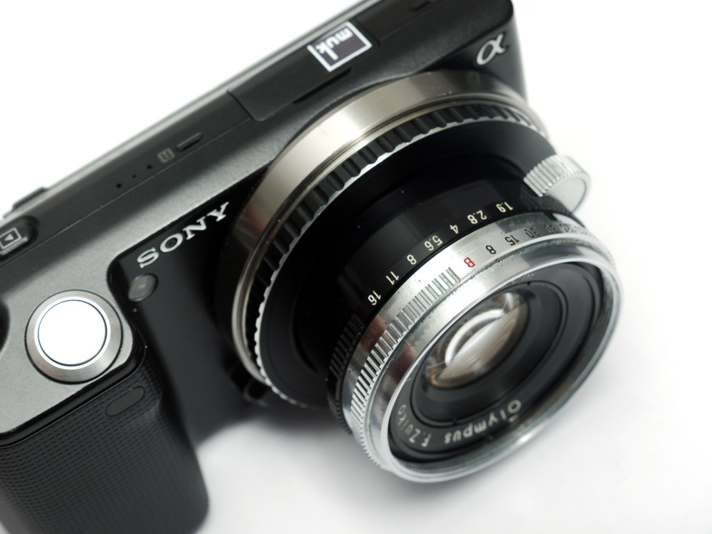 C-NEXマウントアダプタを改造してPEN-Dのレンズを装着してみました